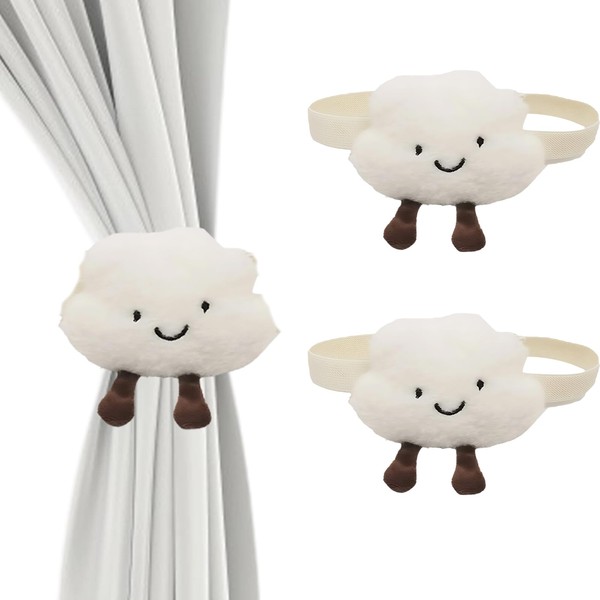 Curtain Tiebacks, Set of 2 White Curtain Tie Backs, White