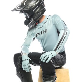 FASTHOUSE Elrod Nitro Long Sleeve Jersey (Oceanic Mint, Medium)