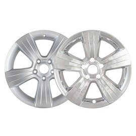 Brighter Design Set of 4 Front and Rear Chrome 5 Spoke 17" Wheel Skins for Jeep Compass 2010-16