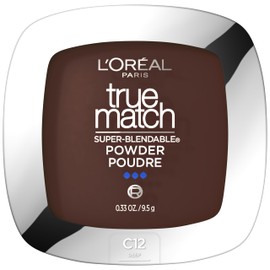 L'Oreal Paris True Match Super Blendable Oil Free Powder Foundation, C12 Deep, 0.33 oz
