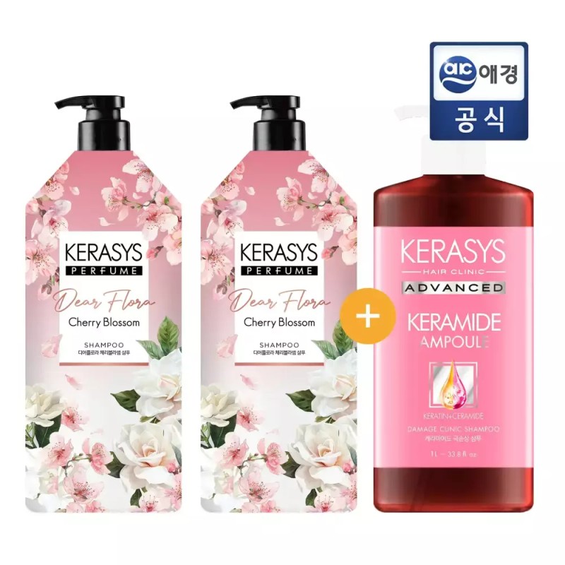 Kerasis [총 4L구성] 케라시스 디어플로라 샴푸1.5L 택 2입 + 트리트먼트