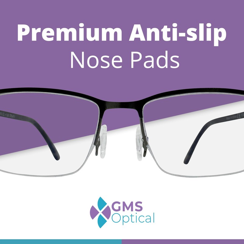 GMS Optical® Premium Grade Soft Silicone - D-Shape Push-in Nose