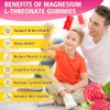 Magnesium L-Threonate Gummies 1000MG, Magnesium Threonate Supplement for Kids &
