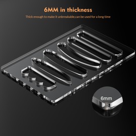 Moorovgi 6 in 1 Charcuterie Board Handle Template,Acrylic Grab Handle Router Template for Woodworking