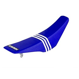 Enjoy Mfg Seat Cover - Compatible Fit for 2003-2024 Honda CRF 50 CRF50 - All Blue/White Stripes TLD #106