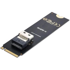 Sintech SFF-8654 Slimline SAS to M.2 NVMe M-Key Adapter Card,Support U.2 SFF-8639 PCIe SSD by Cable