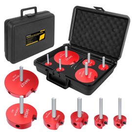 Erayco 04529 for PPRK6 PVC Pipe Reamer Kit, Plastic Pipe Fitting Reamer with 3/4'', 1'', 1-1/2'', 2'', 3'', 4'' Head Aluminum, PVC Fitting Saver, Fit into Standard 1/2" Drills 3/8" Hex