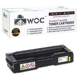 WORLDS OF CARTRIDGES WOC Compatible Toner Cartridge Replacement for Ricoh 406478 / Type SP C310HA (Yellow) for Use in SP C231 / C232 / C242 / C311 / C312 / C320 / C342