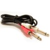 2 x 6.35 mm mono jack plug to RCA plug