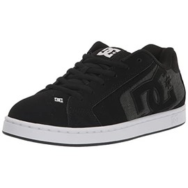 DC Men's Net Skate Casual Shoe, Black/Armor/Black, 9.5
