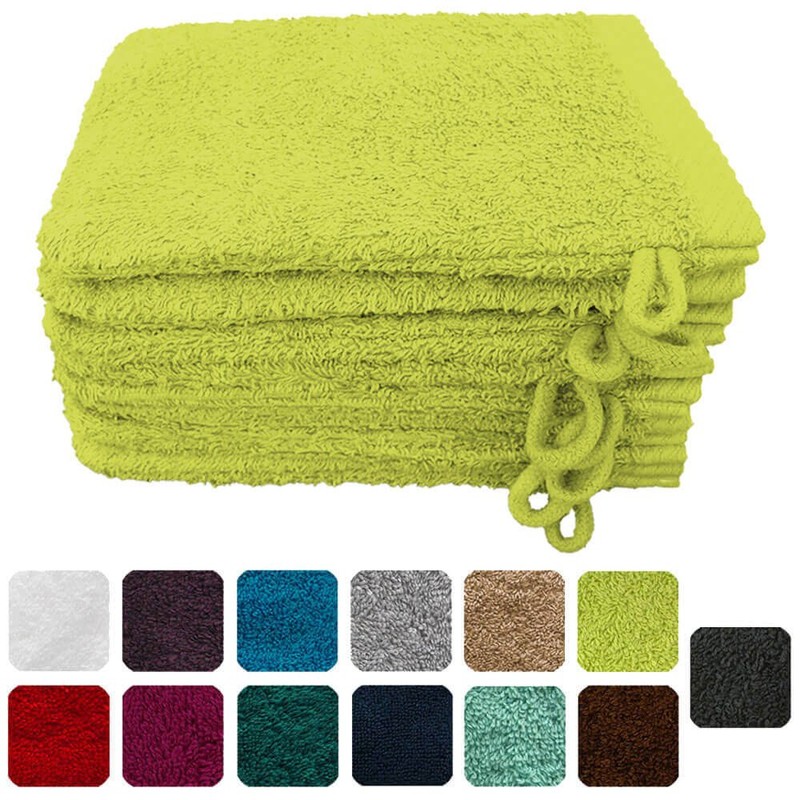 Lanudo Pure Line Waschlappen Waschhandschuh, 8er Set, Reine Frottier Baumwolle,