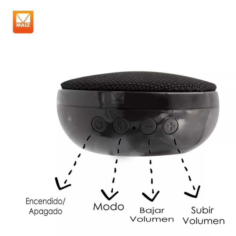 Maíz Mini Bocina Bluetooth Recargable Usb Soporte Moto Bicicleta