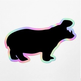 Holographic Decal Stickers of Hungry Hippo Premium Waterproof Vinyl Decal Stickers for Laptop Phone Accessory Helmet Car Window Mug Tuber Cup Door Wall Decoration ANDVER350673bHO