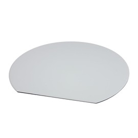 Fujishiro Kogei Half-moon Bon Origami Placemat, 14.2 inches (36 cm) (Gray/Black Coating)