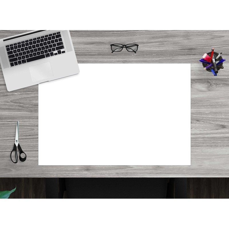 Desk Mat for Children and Adults - Desk Mat White