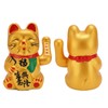 Golden Battery Powered Fortune Cat Waving Hand Good Luck Colorfast