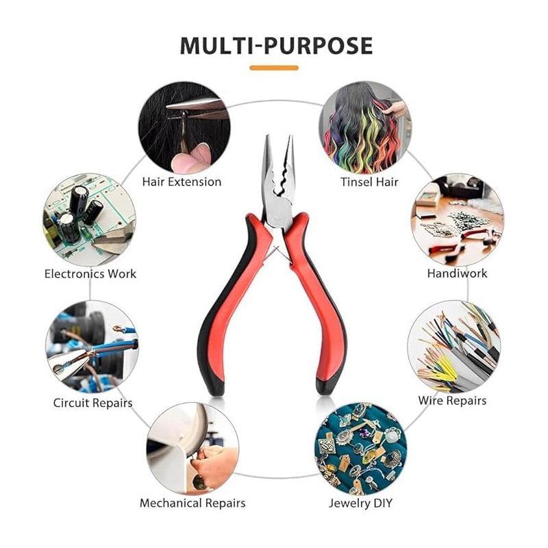 Mivanta 3 Hole Hair Pliers – Professional Hair Extension Pliers
