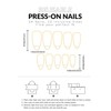 24-Piece Short Almond Press On Nails, Orange Pink Gradient Design,
