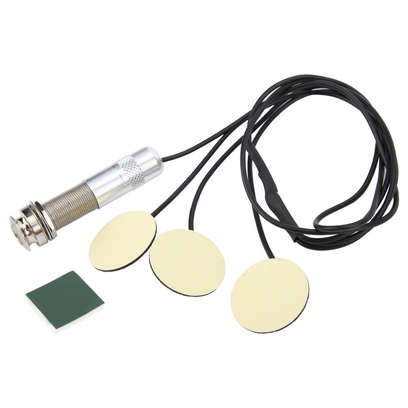 Guitar Pickup Avoid Trepanning SelfAdhesive Piezo Transducer for Acoustic Ukulele(Black