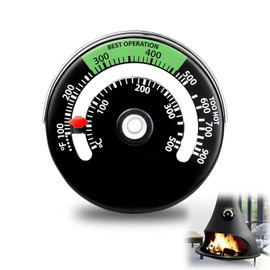 SIGANDG Fireplace Thermometer, Magnetic Oven Thermometer, Fireplace Thermometer, for Wood Log Chimney Pipe, Oven Temperature, Fireplaces