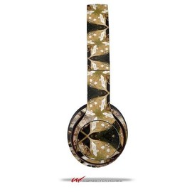 Leave Pattern 1 Brown - Decal Style Skin fits Genuine Beats Solo 2 Wired Headphones (Headphones NOT Included)