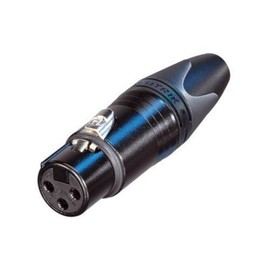 NEUTRIK NC3FXX-B 3-Pin XLR Female Cable Mount Connector Black w/Gold Pins