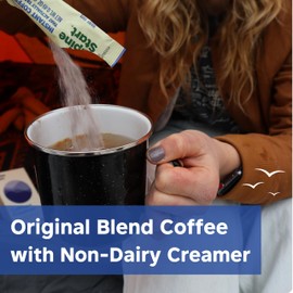 Alpine Start Instant Coffee Packets with Creamer Single Serve - Individual Latte Powder Mix from Arabica Coffee Beans with Non-Dairy Cream for Travel, Hiking, Backpacking (0.49 OZ) Box of 5 Sticks