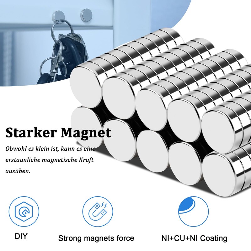 Aenienoe 200 Pack Magnets Strong 6x3mm Small Magnet Mini Magnets