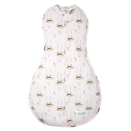 Woombie Original Baby Swaddling Blanket - Soothing, Cotton Baby Swaddle - Wearable Baby Blanket, Fairy Bunnies, 14-19 lbs