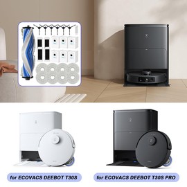 SpeHiate SpeHiate Zubeh?r f??r ECOVACS DEEBOT T30S PRO/ T30S, Ersatzteile Set mit 1 Hauptb??rste, 6 Staubbeutel, 8 Wischt??cher, 4 HEPA Filters, 6 Seitenb??rsten