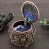 Vintage Music Box with 12 Constellations Rotating Goddess Twinkling LED