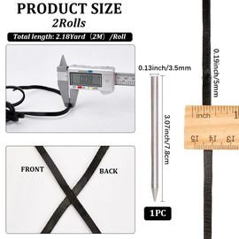 GORGECRAFT 4m Softball Glove Relacing Kit Cowhide Leather Mitt Lace Black Portable Sport Baseball Glove Repair Flat Laces with Stainless Steel Lacing Needle for Catchers Gloves Athletes