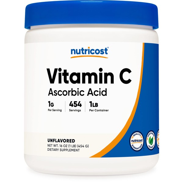Nutricost Pure Ascorbic Acid Powder (Vitamin C) 1LB