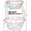 Simple Houseware 2-Tier Countertop Fruit Basket Bowl Storage, Chrome