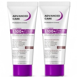 Paquete de 2 protectores solares SPF 100+ para deportes al aire libre, loción facial y corporal, amplio espectro UVA/UVB PA +++, resistente al agua, c