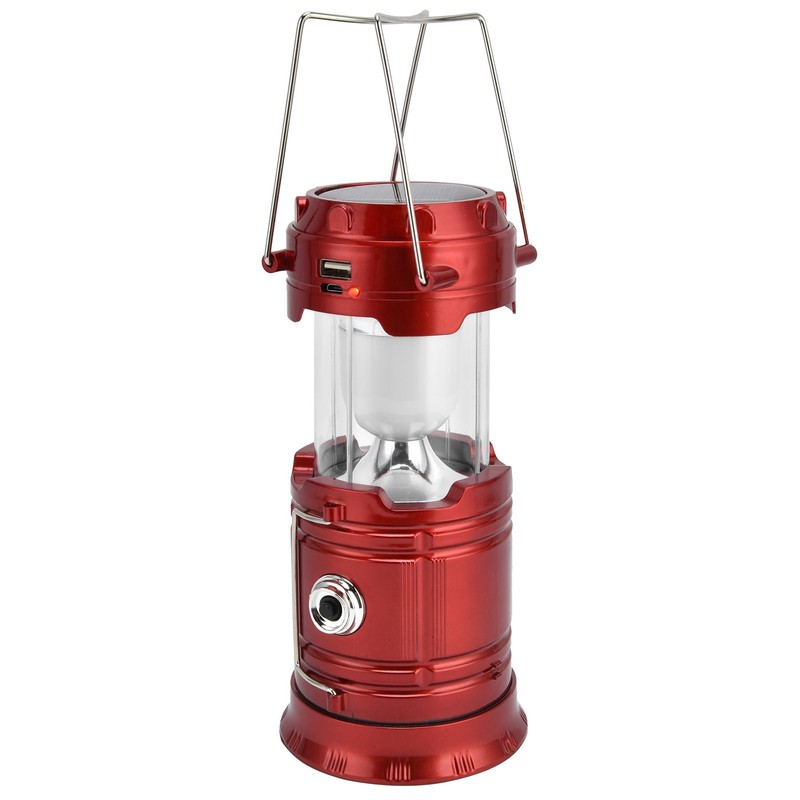 LED Solar Camping Light 18650 Battery USB Rechargeable Camping Light