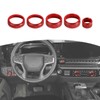 RT-TCZ for Silverado Headlight AC Knob Trim Rings for Chevy