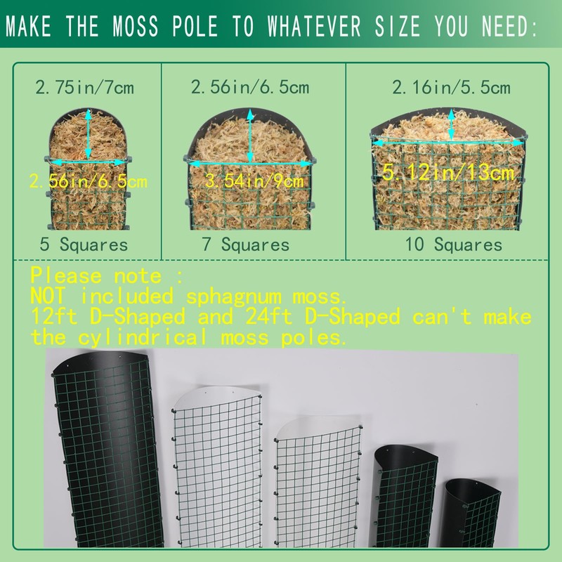 DIY Moss Poles Plastic Monstera Plant Support Self Watering Plant