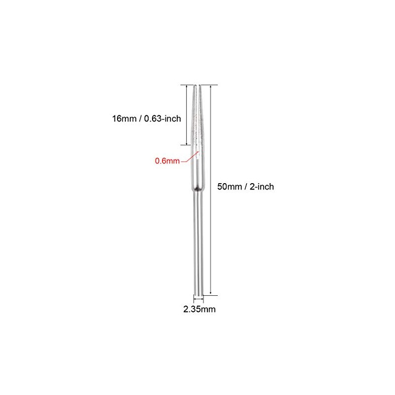 uxcell 2.35mm Shank Split Mandrel Tapered Sandpaper Holder for Abrasive