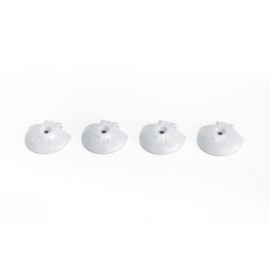 4 x End Cap/Insert Cap for Airline Rail Round Shape, Grey, Plastic