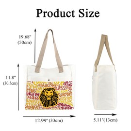 CMNIN the Lion Musical Inspire Gifts Hakuna Matata Tote Bag Animal Kingdom Gifts for Lion Lovers Fans Gifts Lion Merchandise (24924 Hakuna Matata)