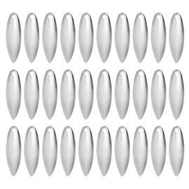 PATIKIL 50 Pack 1x0.3" Fishing Lure Blades Willow Leaf Lure Making Bait DIY Silver