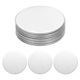 sourcing map 10Pcs Stainless Steel Disc Blank Stamping Tag Engraved Stainless Steel Round Charm Pendant 1mm(T) 30mm/1.18" for Pendant Bracelet Necklace Jewelry Making Earring