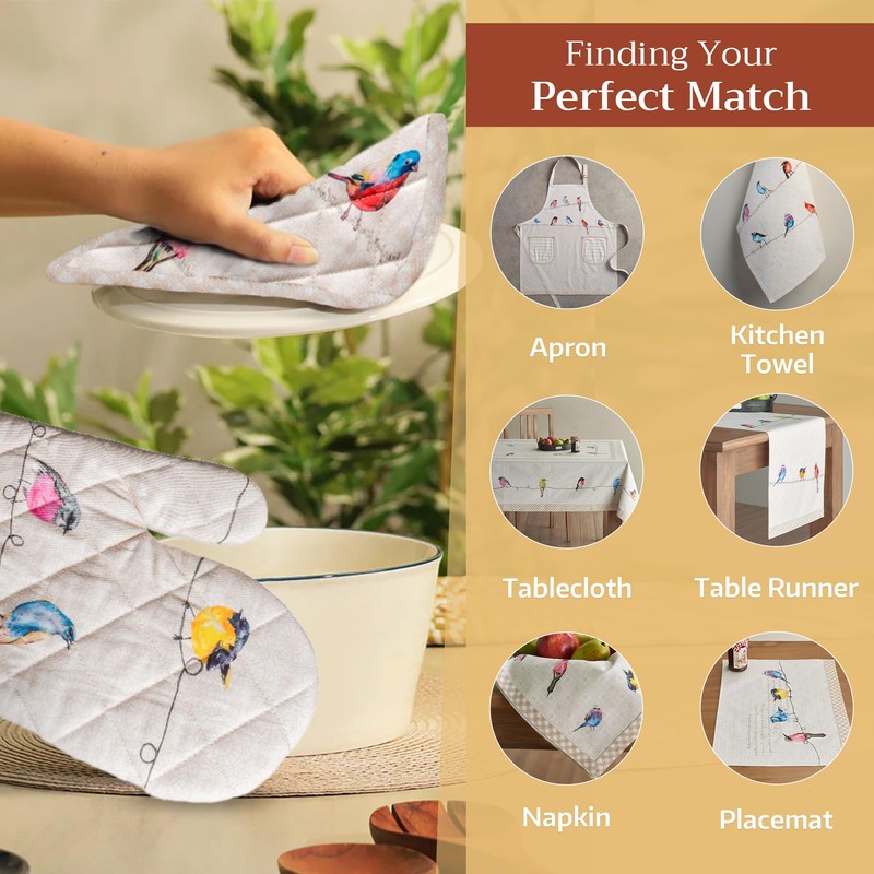 Maison d' Hermine Spring/Summer Set with Oven Gloves and Pot