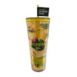 Starbucks Florida Tumbler, Discovery Series, 24 OZ Cold Cup with Straw
