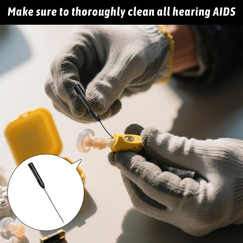 Hearing Aid Cleaning Wire,10 Pcs Multifunctional Hearing Aid Cleaning Kits,Hearings