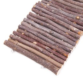 Wudong Pack of 2 Wooden Ladder Chew Bridge Flexible Climbing Stairs for Hamster Reptile Lizard Turtle Hedgehog Small Animal Chew Toy