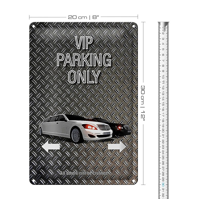 VIP Parking Only | Metallschild | Exklusiver Parkplatz | 20