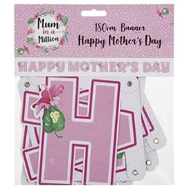 180CM Happy Mothers Day Pink Banner