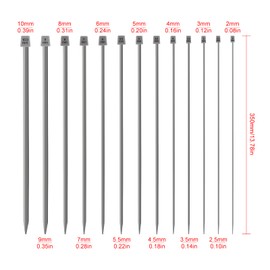 Vogueing Tool Single Pointed Knitting Needles 2Pcs/Set 35CM Long Knitting Needles Sets Aluminium Classic Knitting Pins for Handmade Weave DIY Tools(10MM)